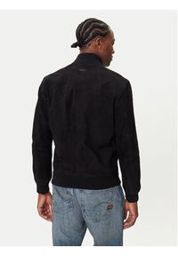 BOSS Kurtka skórzana Johice 50543505 Czarny Regular Fit. Kolor: czarny. Materiał: skóra