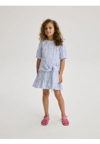 Reserved - Sukienka z wiązaniem w pasie - wielobarwny. Materiał: tkanina #1