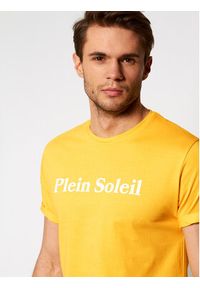 Drivemebikini T-Shirt Unisex Plein Soleil 2020-DRV-003_YEL Żółty Relaxed Fit. Kolor: żółty. Materiał: bawełna #4