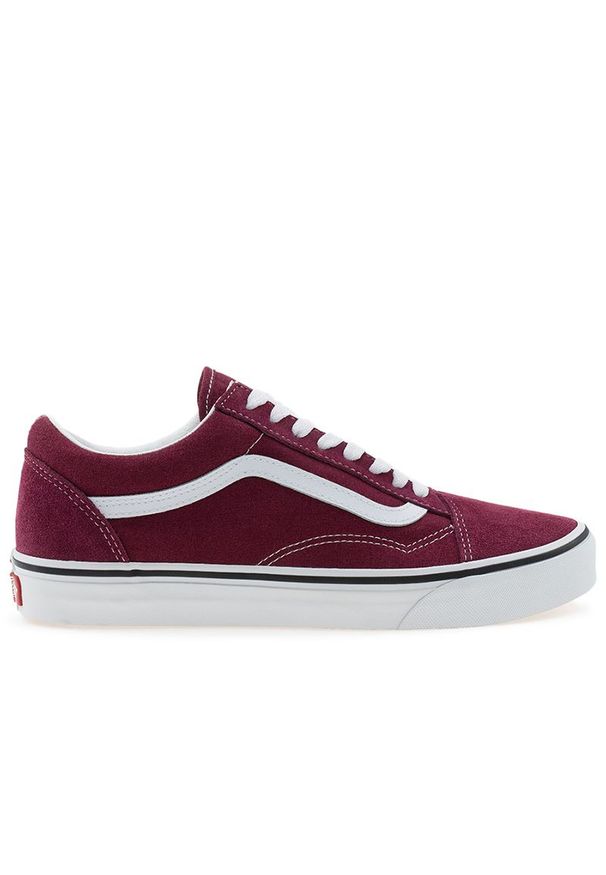 Buty unisex Vans Color Theory Old Skool VN000CR5ZCF1 - bordowe. Zapięcie: sznurówki. Kolor: czerwony. Materiał: zamsz, skóra, materiał, guma. Szerokość cholewki: normalna. Model: Vans Old Skool