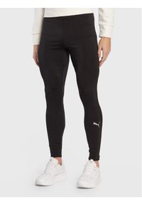 Puma Legginsy Brushed 522432 Czarny Slim Fit. Kolor: czarny. Materiał: syntetyk