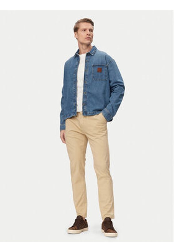 Guess Jeans Koszula jeansowa M6GH51 D5M5V Niebieski Oversize. Kolor: niebieski. Materiał: bawełna
