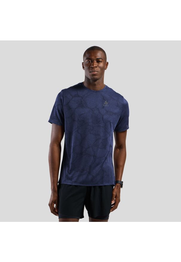 Koszulka męska Odlo ZEROWEIGHT ENGINEERED CHILL-TEC T-shirt crew neck s/s. Kolor: niebieski. Sport: bieganie