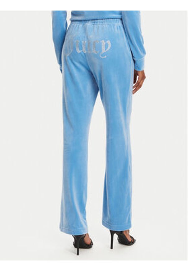 Juicy Couture Spodnie dresowe Tina JCAPW045 Niebieski Regular Fit. Kolor: niebieski. Materiał: syntetyk, welur