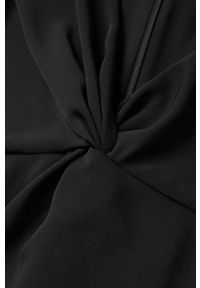mango - Mango sukienka Nudito kolor czarny midi rozkloszowana. Kolor: czarny. Materiał: włókno. Długość rękawa: krótki rękaw. Typ sukienki: rozkloszowane. Długość: midi #10