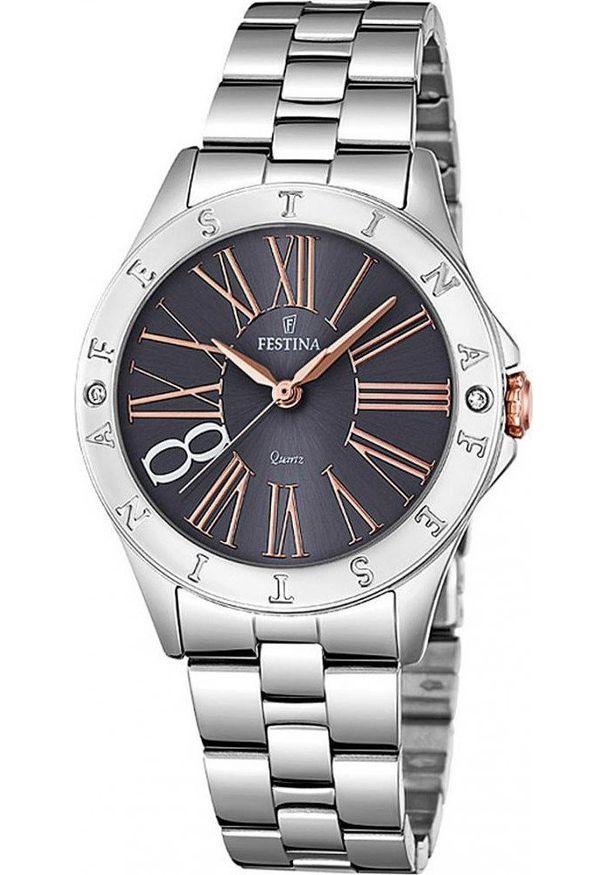 Zegarek Festina Zegarek damski Festina F16925-2 srebrny. Kolor: srebrny