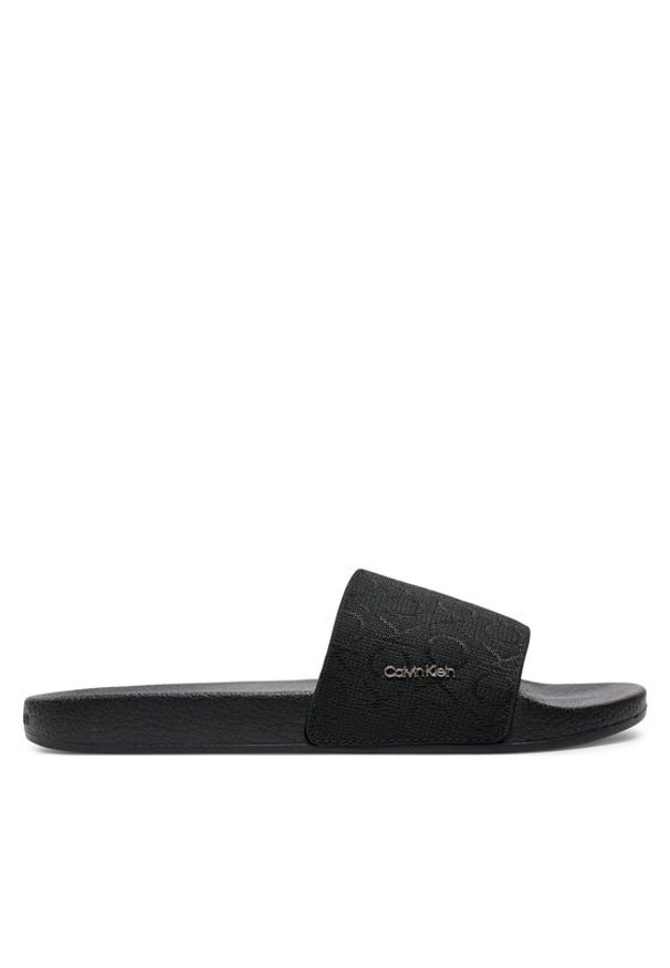 Calvin Klein Klapki Pool Slide Wcalvin Met Mono Jacq HW0HW01971 Czarny. Kolor: czarny