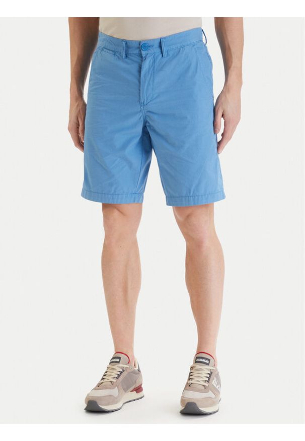 Napapijri Szorty materiałowe Nakuru 6 NP0A4HRV Niebieski Regular Fit. Kolor: niebieski. Materiał: bawełna