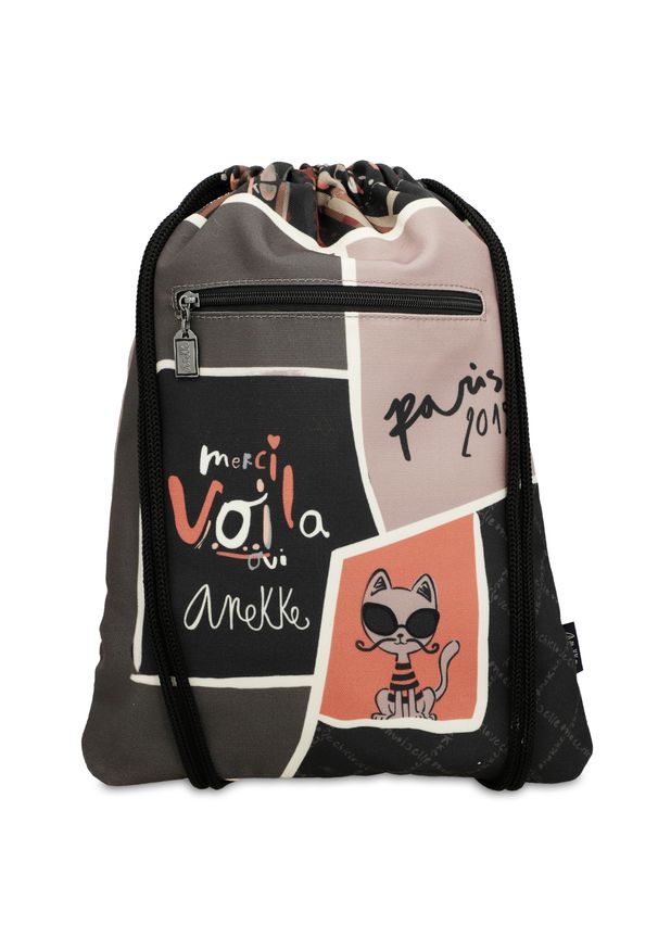 Kolorowy Worek Anekke Stylowy Plecak Damski. Wzór: kolorowy. Styl: elegancki