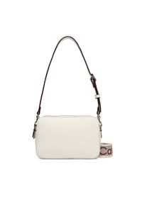 Calvin Klein Torebka Webbing Double Strap Camera Bag LV04F3165G Biały. Kolor: biały. Materiał: skórzane #1