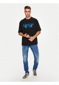 Replay T-Shirt MMG340.000.23454 Czarny Oversize. Kolor: czarny. Materiał: bawełna