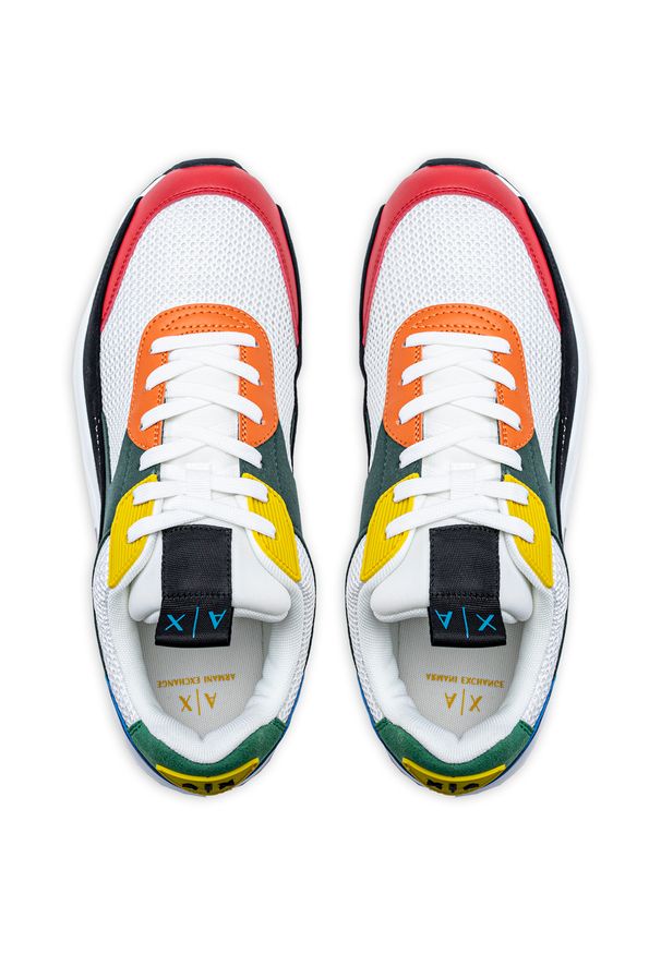 Sneakersy męskie kolorowe Armani Exchange XUX121 XV540 K670. Wzór: kolorowy