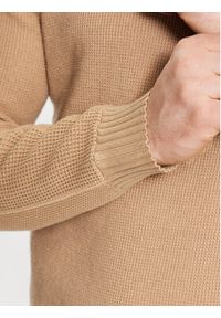Calvin Klein Jeans Sweter J30J323177 Brązowy Regular Fit. Kolor: brązowy. Materiał: bawełna