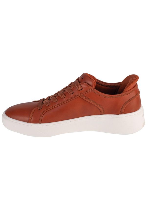 skechers - Buty do chodzenia męskie Skechers Slip-ins: Court Break. Kolor: brązowy. Materiał: syntetyk, tkanina, materiał. Szerokość cholewki: normalna. Sport: turystyka piesza