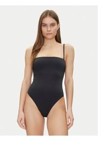 Calvin Klein Swimwear Strój kąpielowy Bandeau One Piece-Rp KW0KW02709 Czarny. Kolor: czarny. Materiał: syntetyk