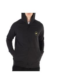 4f - Bluza 4F H4L22BLM01922S - czarna. Typ kołnierza: kaptur. Kolor: czarny. Materiał: bawełna, elastan, polar. Sezon: zima