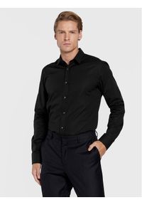 Hugo Koszula Elisha02 50479396 Czarny Slim Fit. Kolor: czarny. Materiał: bawełna