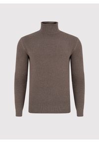 Pako Lorente - PAKO LORENTE – Męski golf w kolorze brązowym. Typ kołnierza: golf. Kolor: brązowy. Materiał: bawełna, nylon. Sezon: jesień #5