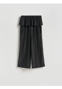 Reserved - Spodnie z lyocellem - czarny. Kolor: czarny. Materiał: tkanina #1