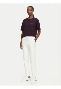 Lacoste T-Shirt TF7215 Bordowy Regular Fit. Kolor: czerwony. Materiał: bawełna #4