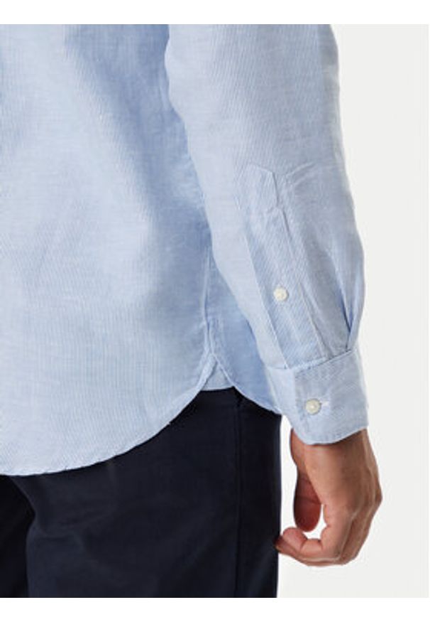 TOMMY HILFIGER - Tommy Hilfiger Koszula MW0MW40704 Błękitny Regular Fit. Kolor: niebieski. Materiał: bawełna