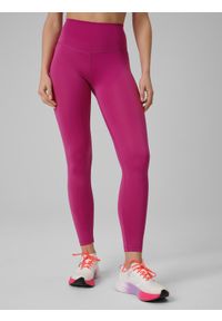 4f - 4F Legginsy treningowe szybkoschnące damskie - różowe M. Kolor: różowy. Sport: fitness #2