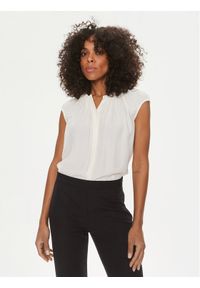 BOSS - Boss Bluzka Berika 50491355 Biały Regular Fit. Kolor: biały. Materiał: wiskoza