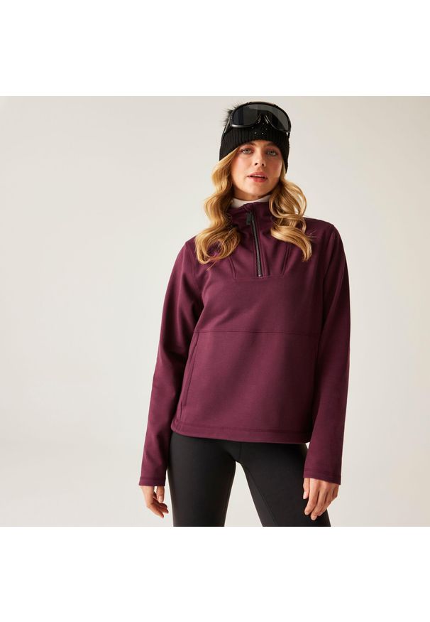DARE 2B - Damski sweter Wander Relaxed Quarter Zip Polar. Kolor: fioletowy. Materiał: polar