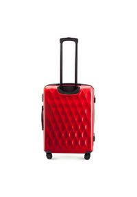 Wittchen - Średnia walizka z ABS-u karbowana. Kolor: czerwony. Materiał: guma #2