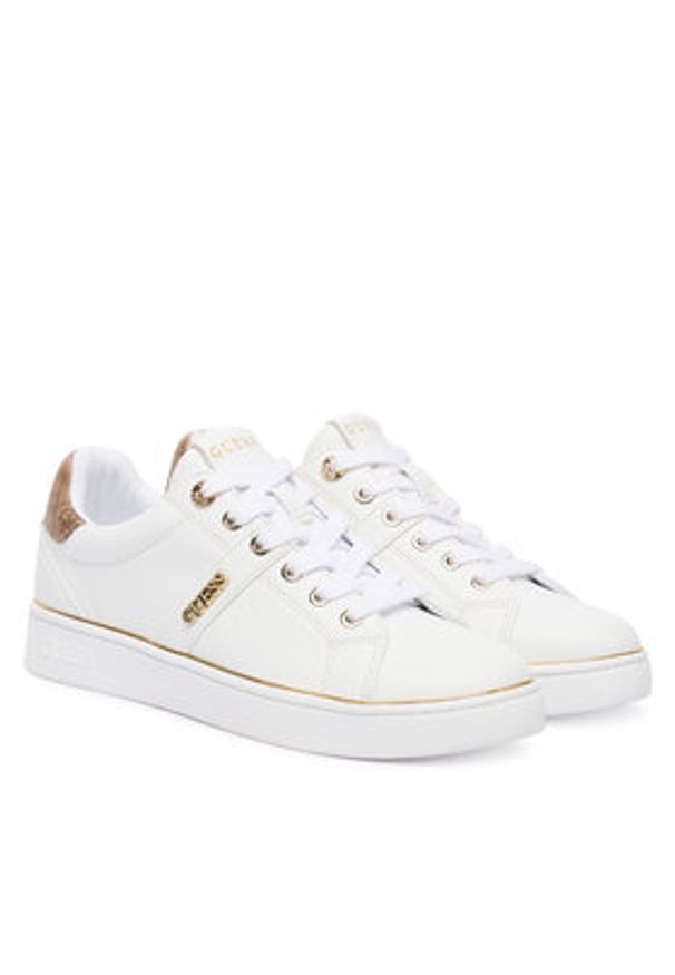 Guess Sneakersy FLFBTZ ELE12 Biały. Kolor: biały. Materiał: skóra