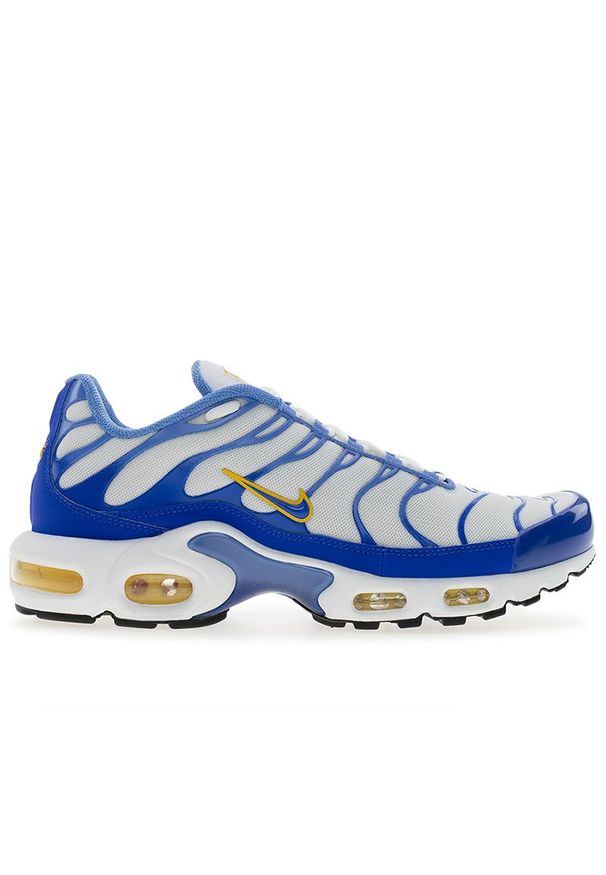 Buty męskie Nike Air Max Plus IF6224-100 - niebieskie. Kolor: niebieski. Materiał: guma, syntetyk, materiał. Szerokość cholewki: normalna. Sezon: lato. Model: Nike Air Max