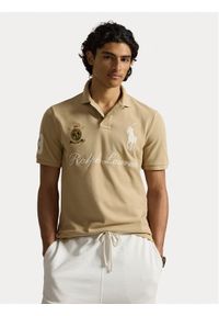 Polo Ralph Lauren Polo 710B20009003 Beżowy Regular Fit. Typ kołnierza: polo. Kolor: beżowy. Materiał: bawełna #1
