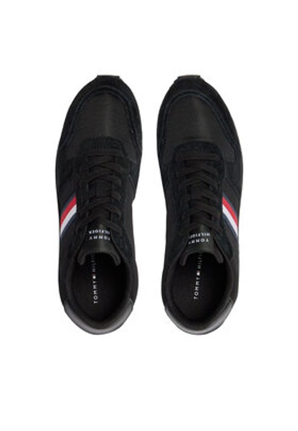 TOMMY HILFIGER - Tommy Hilfiger Sneakersy Runner Evo Mix Ess FM0FM04886 Czarny. Kolor: czarny. Materiał: materiał