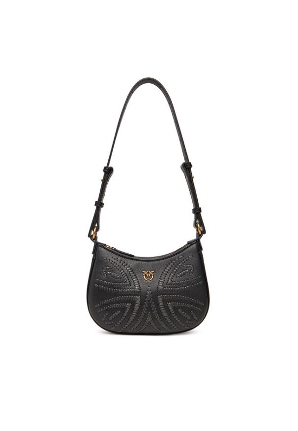 Pinko - PINKO Torebka Half Moon Baby PE 25 PLTT 103538 A2C3 Czarny. Kolor: czarny. Materiał: skórzane