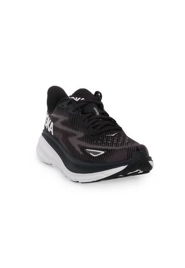 Buty do biegania damskie Hoka One One Bwht Clifton 9. Zapięcie: sznurówki. Kolor: czarny. Materiał: guma. Szerokość cholewki: normalna. Sport: bieganie