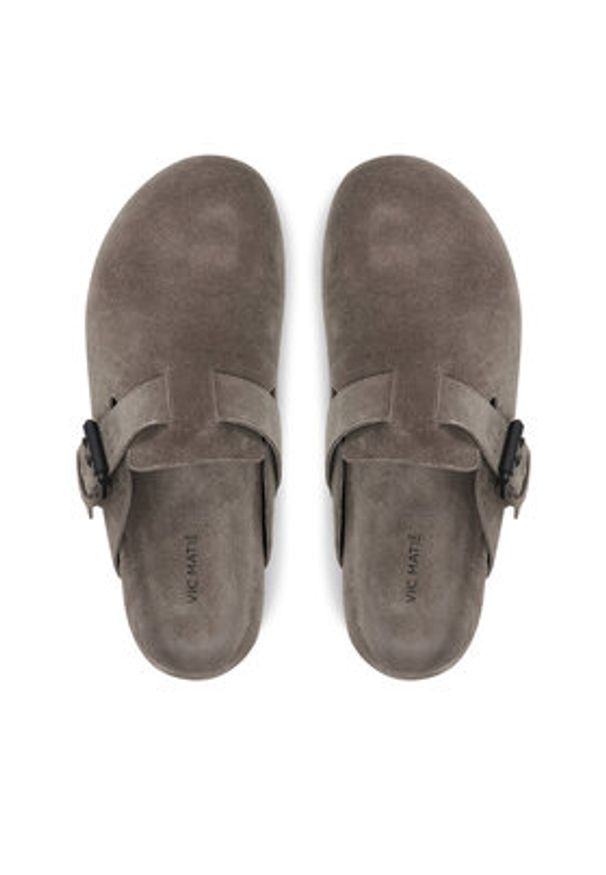 Vic Matié Klapki 1G8858U E46X050325 Szary. Kolor: szary. Materiał: skóra, zamsz