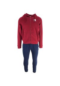 Dres Diadora Hoodie Fz Core, Mężczyźni. Kolor: czerwony. Materiał: dresówka