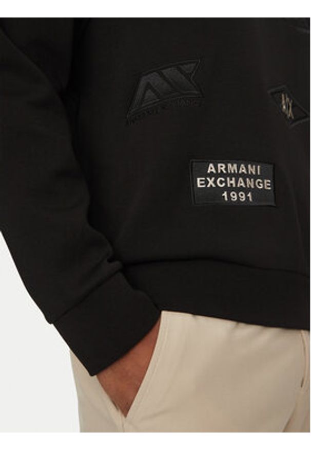 Armani Exchange Bluza XM000479 AF10818 UC001 Czarny Regular Fit. Kolor: czarny. Materiał: bawełna