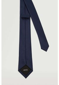 Mango Man krawat Basic5. Kolor: niebieski. Materiał: włókno #5