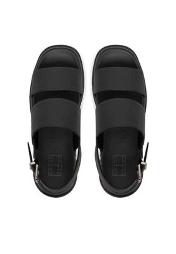 Tommy Jeans Sandały Tjw Chunky City Sandal EN0EN02750 Czarny. Kolor: czarny. Materiał: skóra