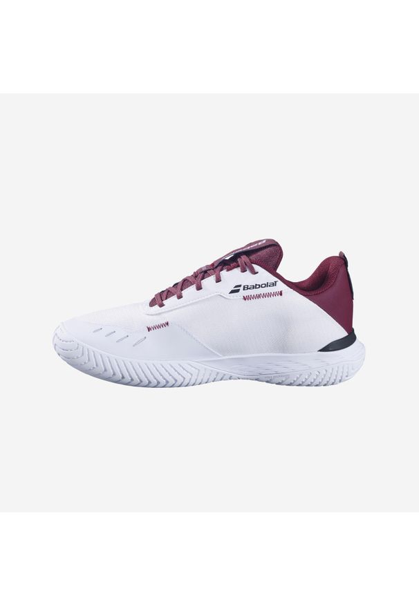 Buty tenisowe męskie Babolat SFX EVO na każdą nawierzchnię. Zapięcie: pasek. Kolor: czarny, czerwony, szary, wielokolorowy. Materiał: kauczuk. Szerokość cholewki: normalna. Wzór: paski. Sport: tenis
