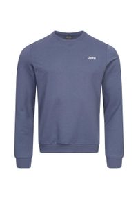 Męska bluza z bawełny Jeep - Komfort i styl. Kolor: fioletowy. Materiał: poliester, bawełna. Sport: piłka nożna