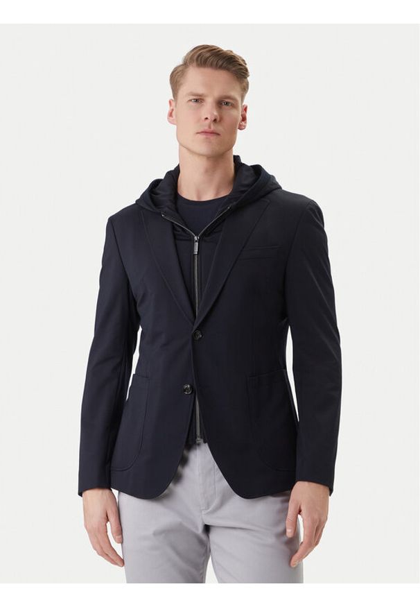 JOOP! Marynarka JB-108Huntsville-J6 30101585 Granatowy Regular Fit. Kolor: niebieski