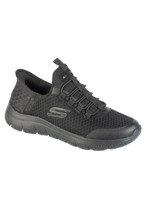 skechers - Buty sportowe Sneakersy chłopięce, Slip-Ins: Summits - High Range. Kolor: czarny. Model: Skechers Sport. Sport: turystyka piesza