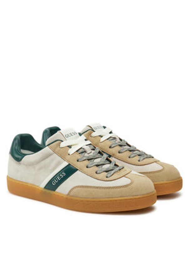 Guess Sneakersy FMPNII SUE12 Biały. Kolor: biały, beżowy. Materiał: skóra