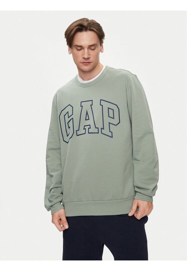 GAP - Gap Bluza 427434-17 Zielony Regular Fit. Kolor: zielony. Materiał: bawełna