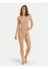 Hanro Top Touch Feeling 71814 Beżowy Slim Fit. Kolor: beżowy. Materiał: syntetyk #4