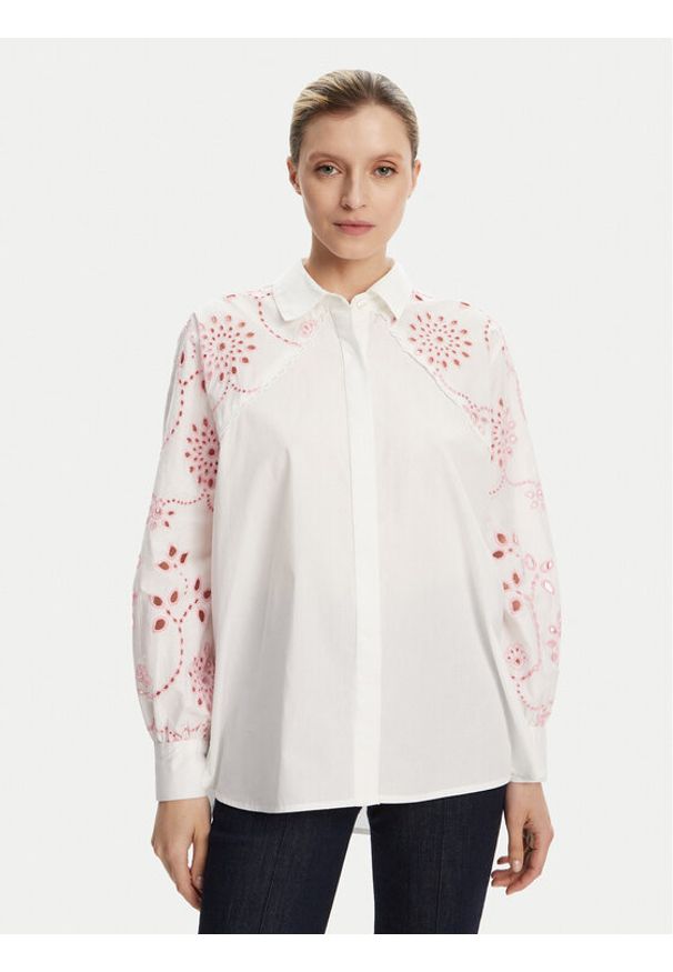 French Connection Koszula 72YBB Biały Relaxed Fit. Kolor: biały. Materiał: bawełna