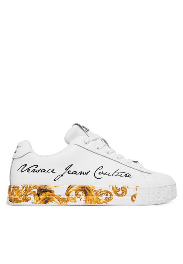 Versace Jeans Couture Sneakersy 80VA3SKL ZPB79 G03 Biały. Kolor: biały. Materiał: skóra