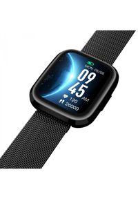 GARETT - Smartwatch Garett GRC Style czarny stalowy. Rodzaj zegarka: smartwatch. Kolor: czarny, szary, wielokolorowy. Styl: sportowy, casual, elegancki